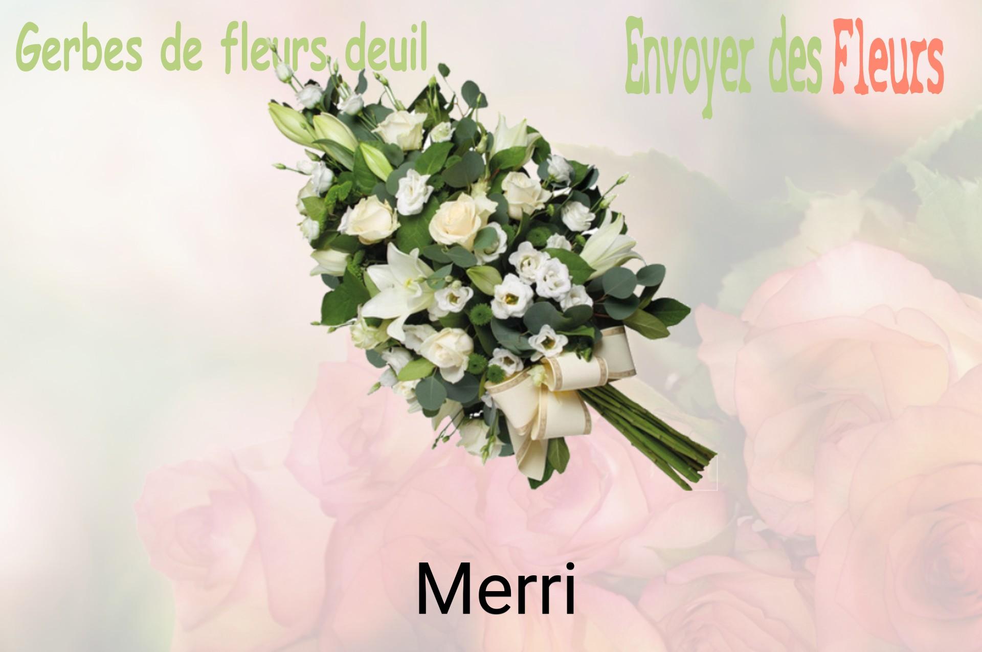 Gerbe de fleurs de deuil livrée à Merri